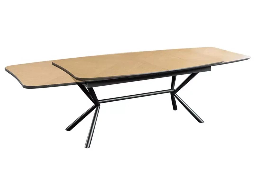 Table à manger extensible aspect bois de chêne 180-270 cm