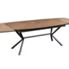 Table de repas extensible aspect bois de noyer 180-270cm