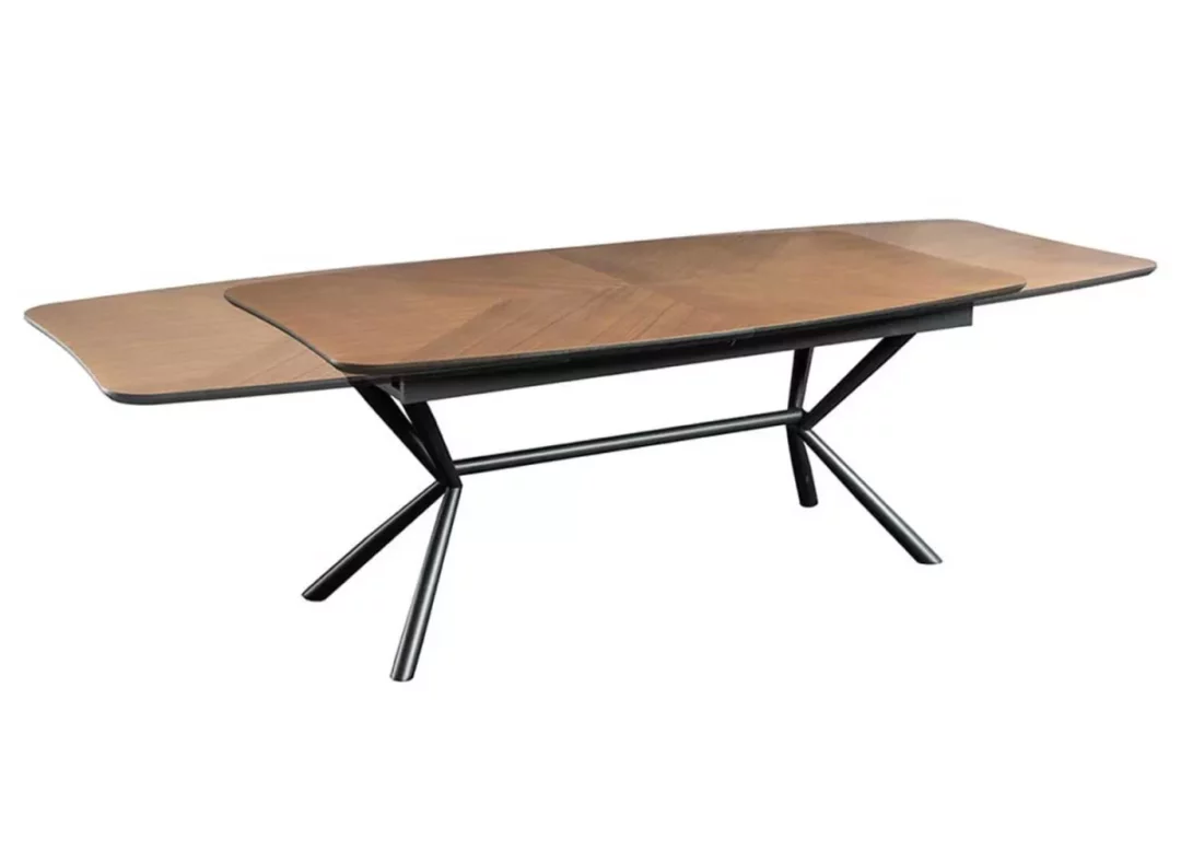 Table de repas extensible aspect bois de noyer 180-270cm
