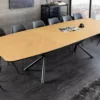 Table à manger extensible aspect bois de chêne 180-270 cm