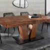 Table de repas extensible en bois de pin massif 160-200 cm