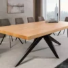 Table à manger en bois aspect chêne 200cm