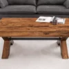 Table basse rectangulaire en bois de pin 110 cm