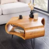 Table basse 70 cm en bois d'acacia massif