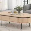 Table basse 120 cm bois plaqué de chêne