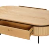 Table basse 120 cm bois plaqué de chêne