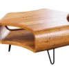 Table basse organique en bois d'acacia massif