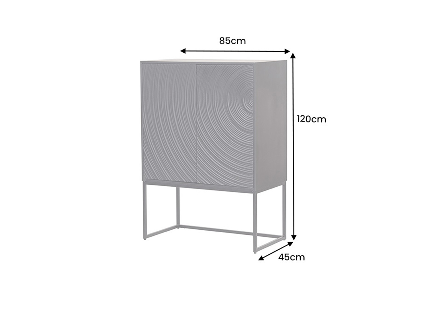 Dimensions du buffet haut 47606