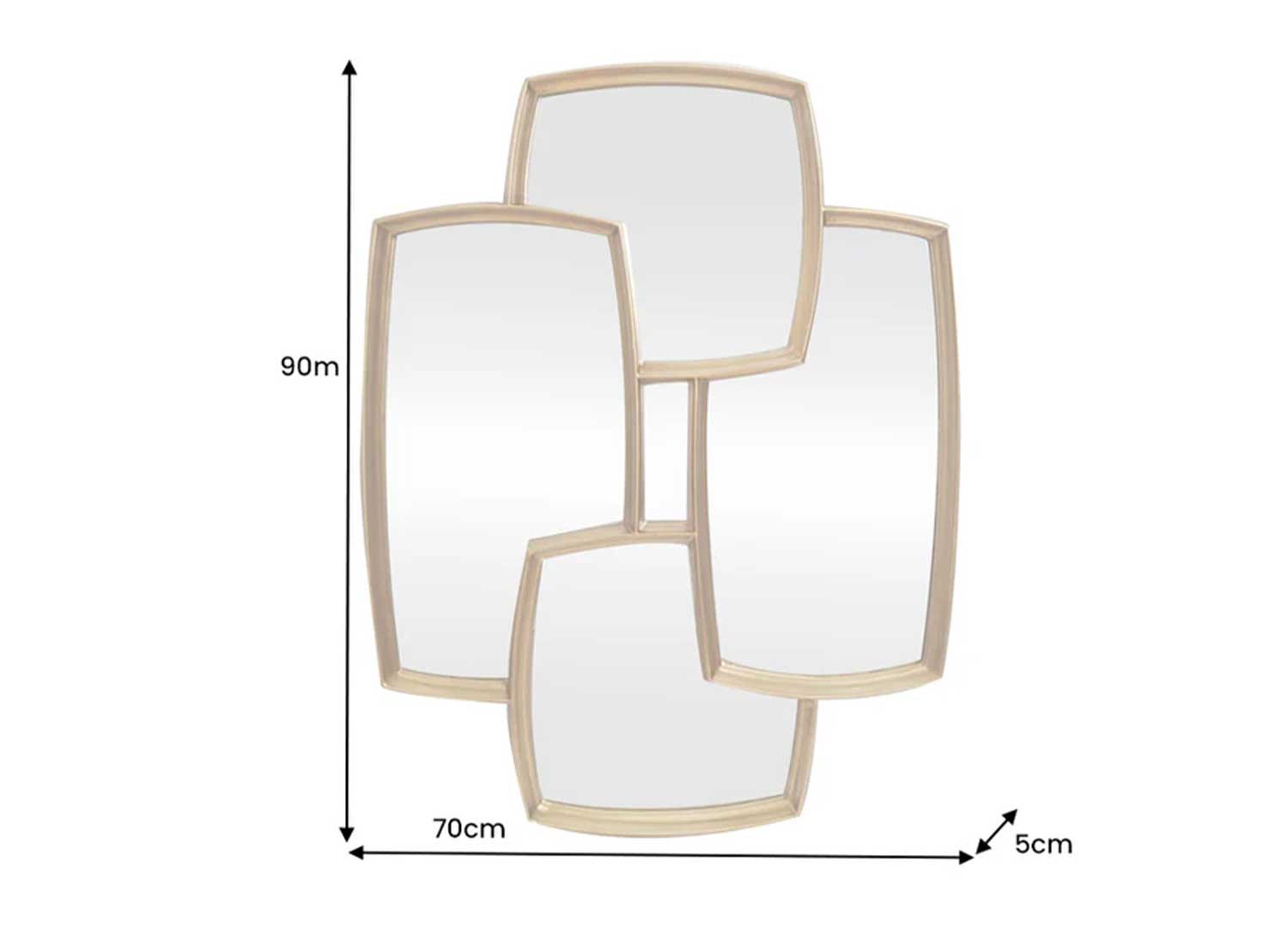 Dimensions du miroir Auralis