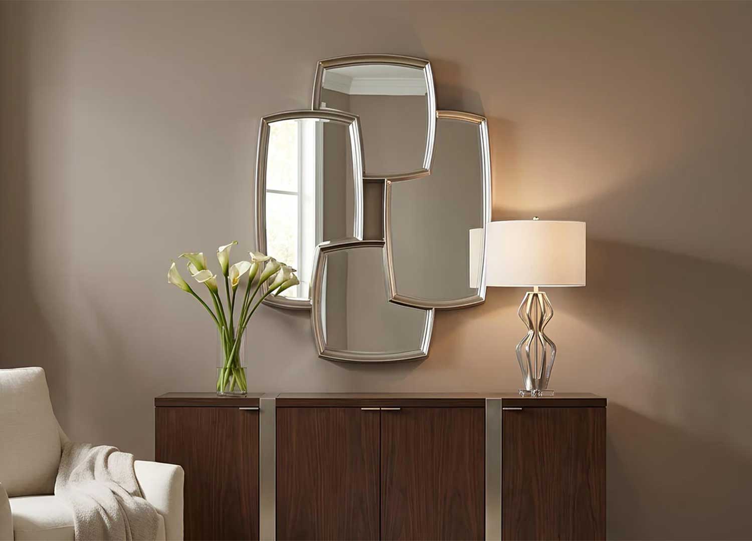 Miroir décoratif graphique pour salon