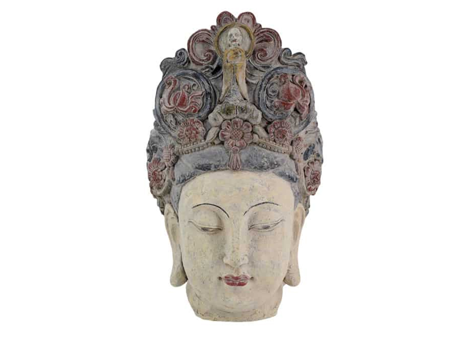 tête de Bouddha multicolore