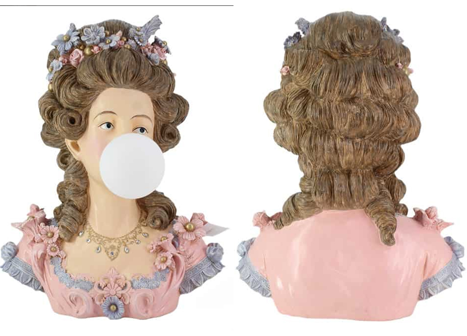 lampe décorative visage avec boule lumineuse