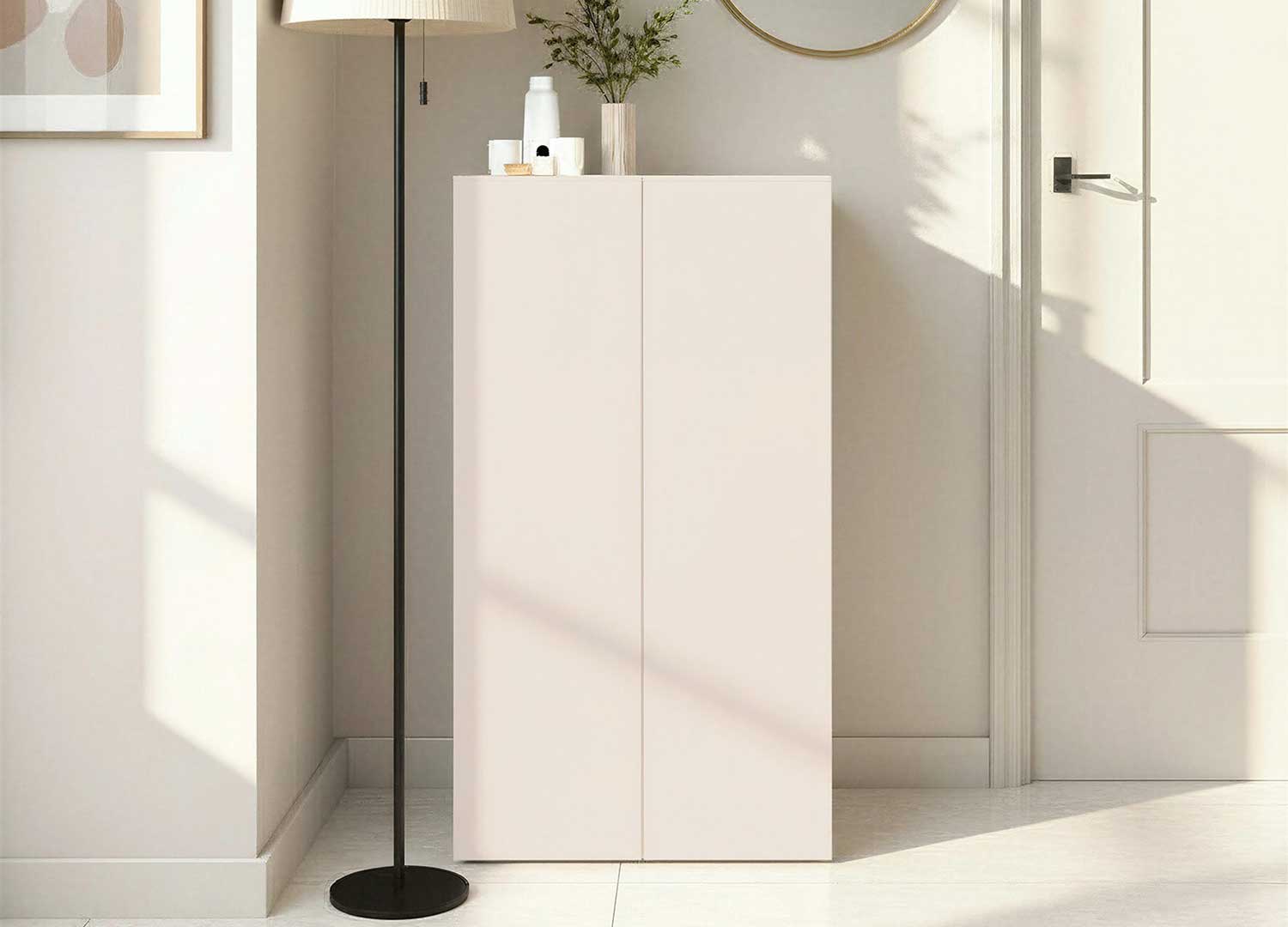 meuble à chaussures 2 portes et rangement chaussures d’entrée