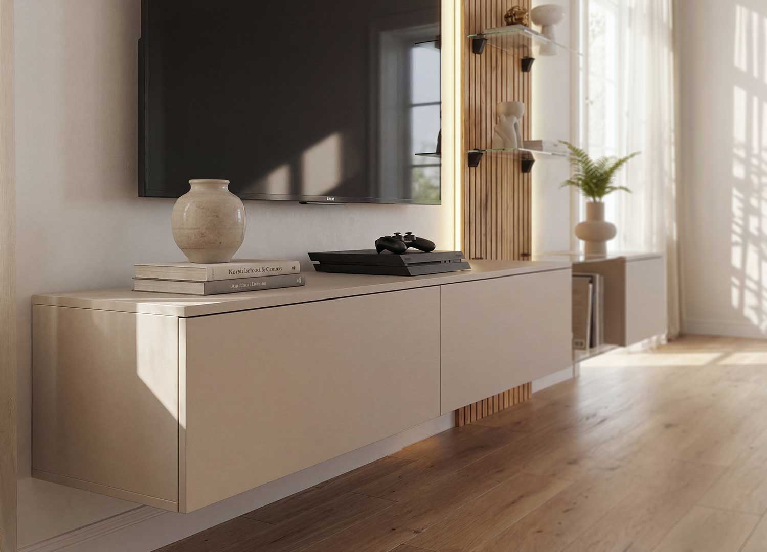 meuble tv mural design moderne