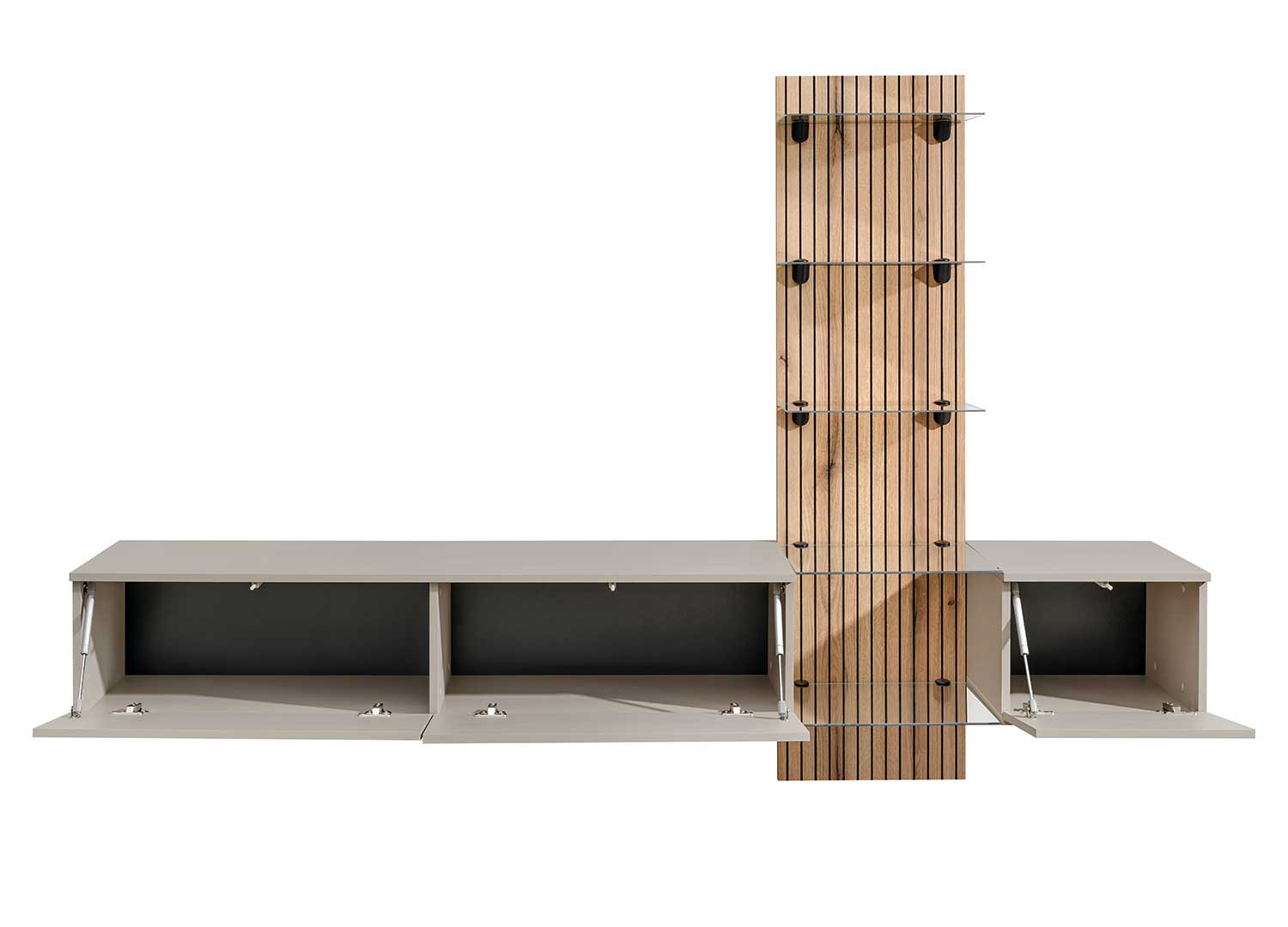 meuble tv mural avec panneau décoratif