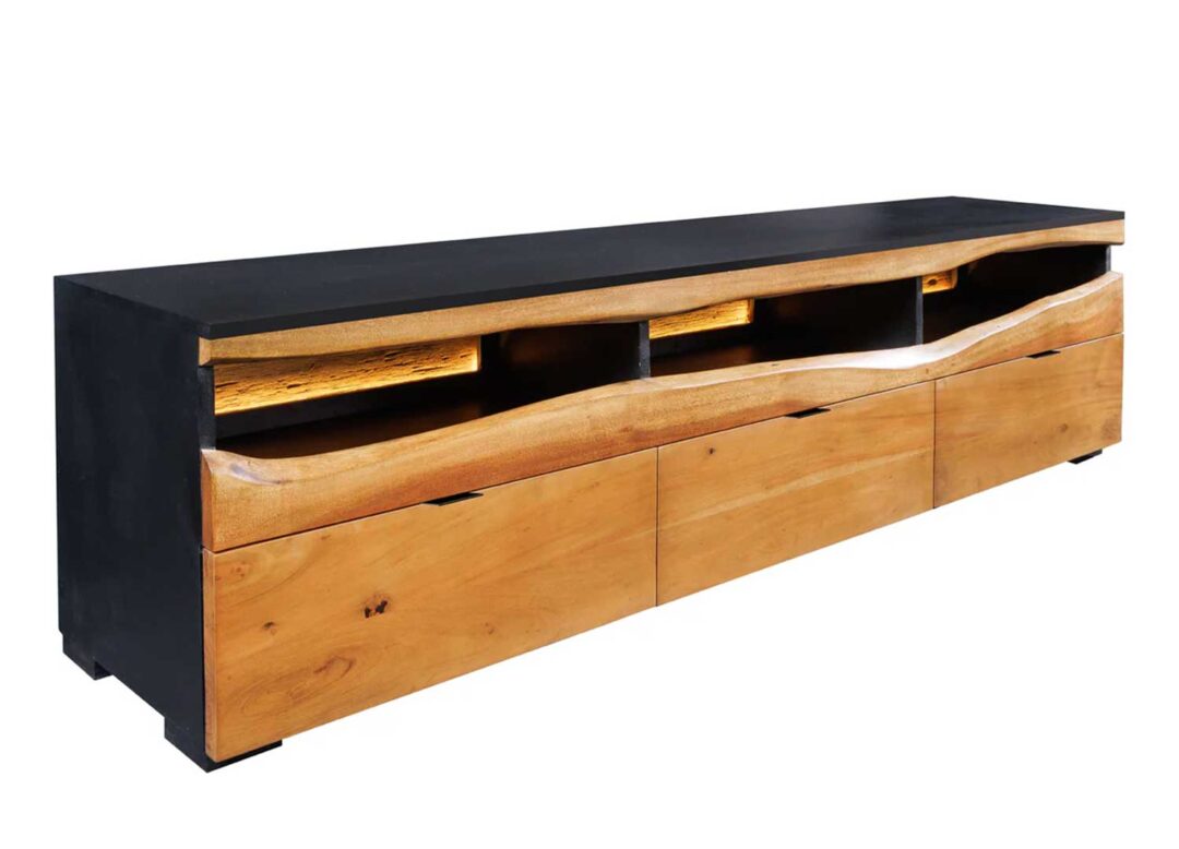 meuble tv contemporain bois massif