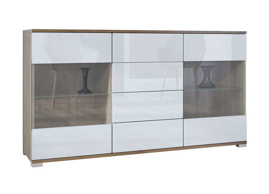 Buffet design laqué blanc