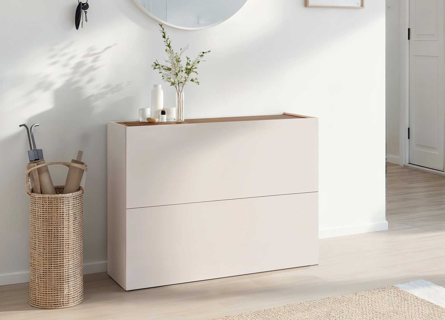 meuble à chaussures 2 abattants