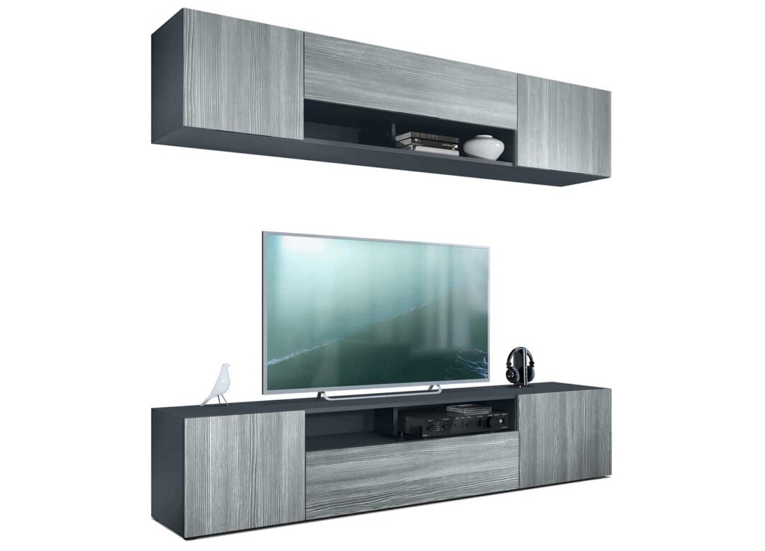 Mur TV moderne anthracite