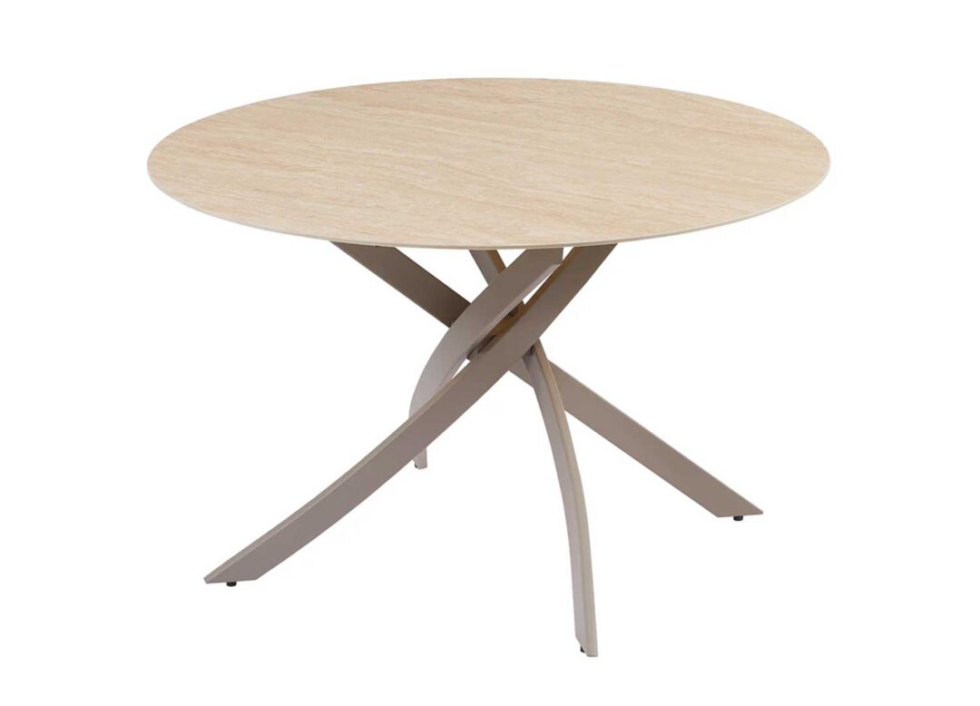 table à manger céramique effet travertin