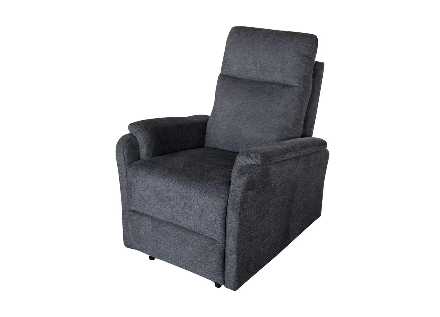 Fauteuil relax électrique CINÉA gris vu de face dans un salon contemporain