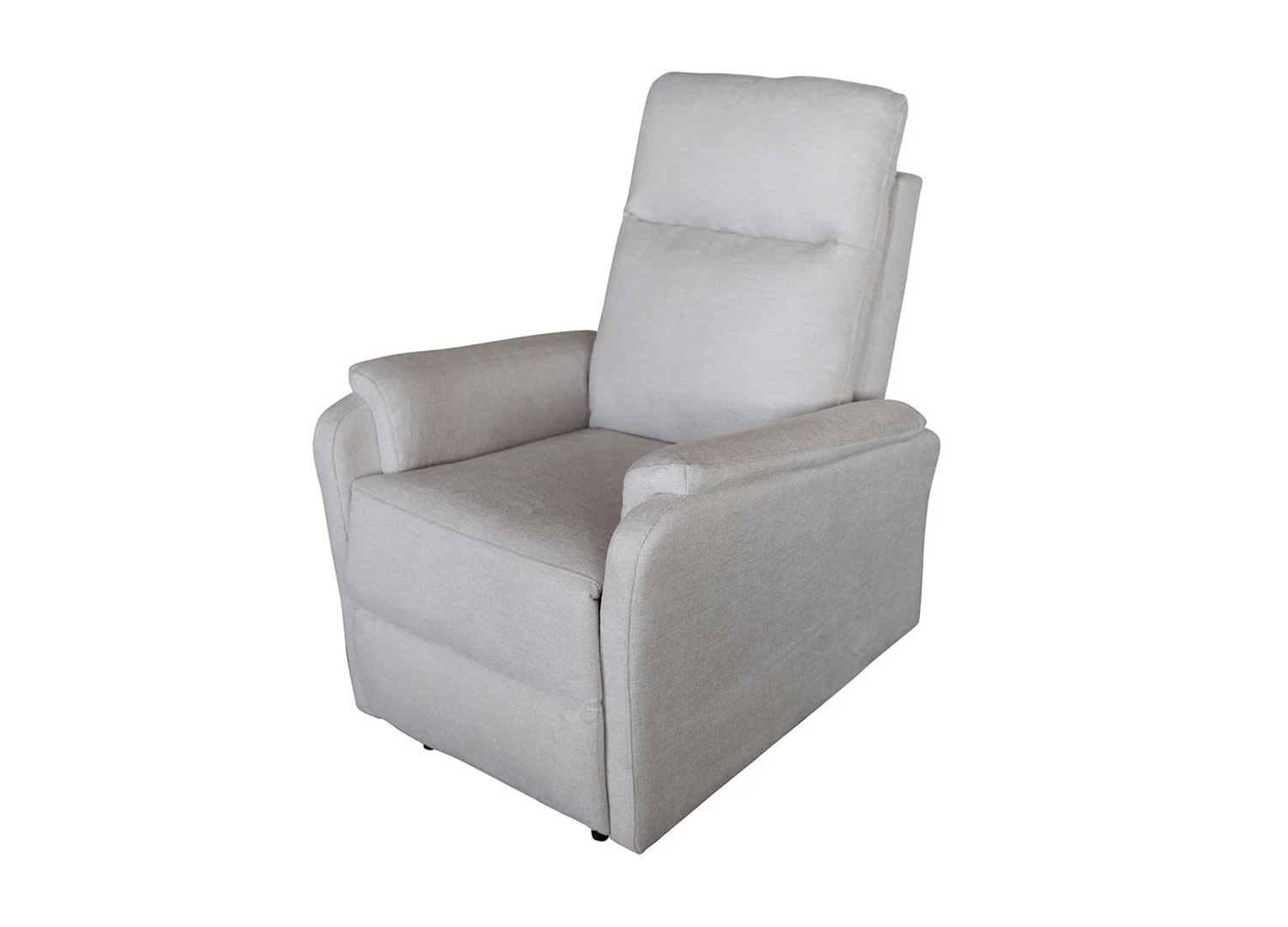 Fauteuil relax électrique CINÉA beige en tissu texturé