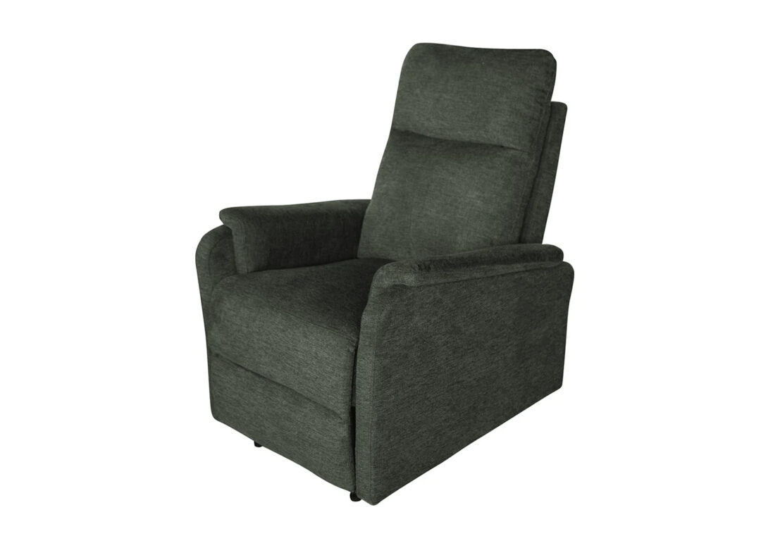 Fauteuil relax électrique CINÉA vert en tissu texturé