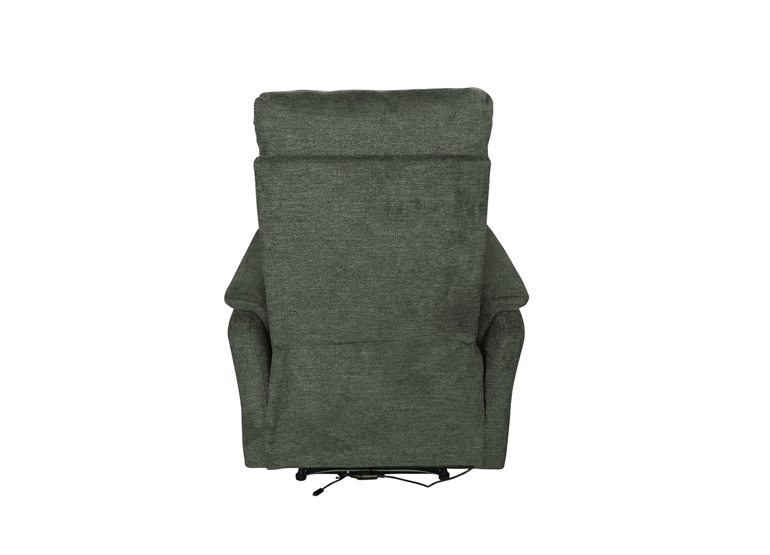 Vue arrière du fauteuil relax électrique CINÉA vert avec dossier haut