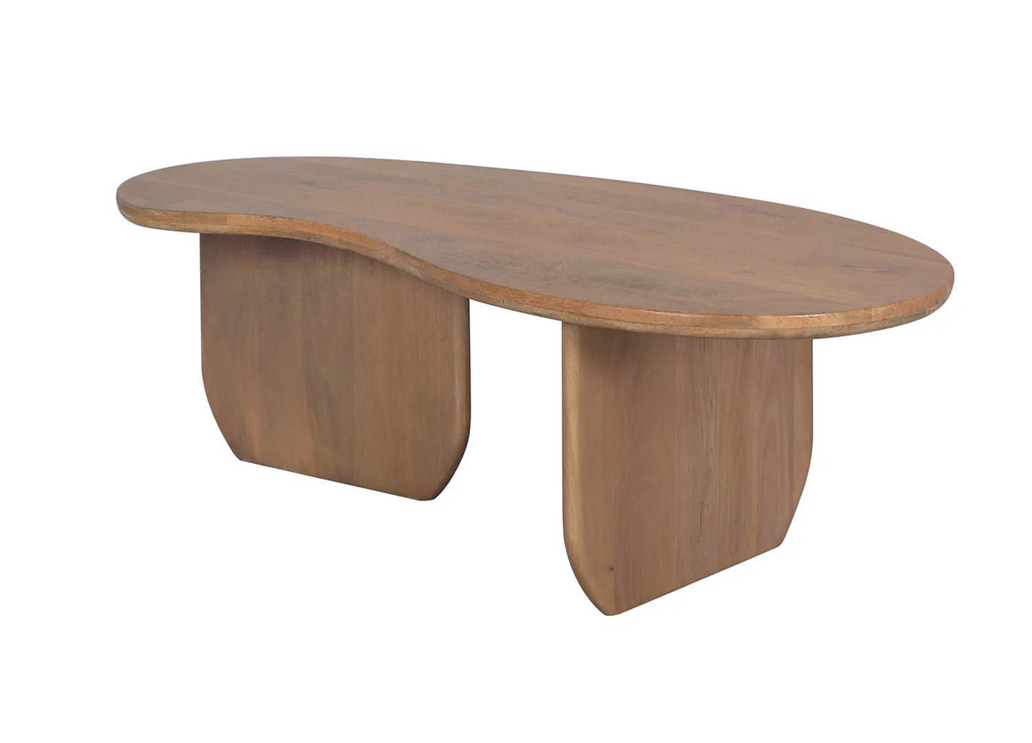 Table basse ORGANIC 120 cm en manguier massif avec finition miel naturel