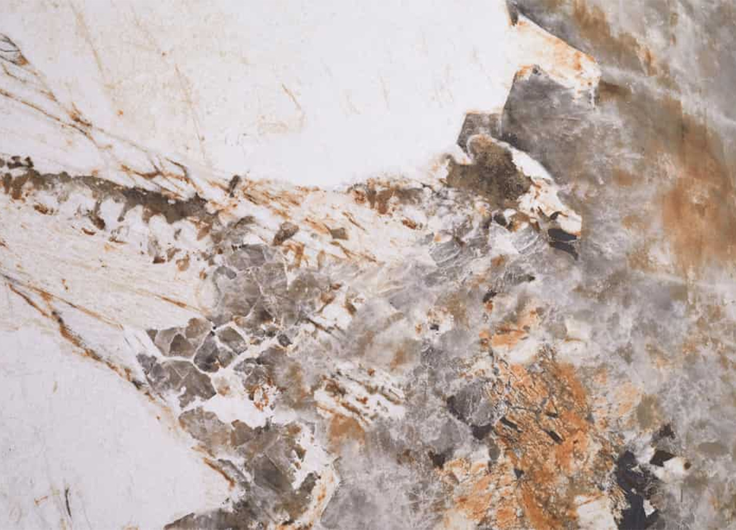 Plateau en céramique blanc et brun de la table basse