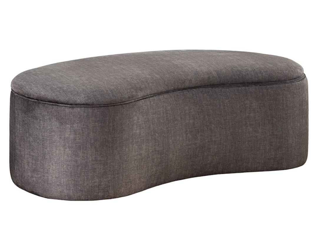 Dimensions de la banquette coffre SOLANE gris graphite 120 x 40 x 40 à 50 cm